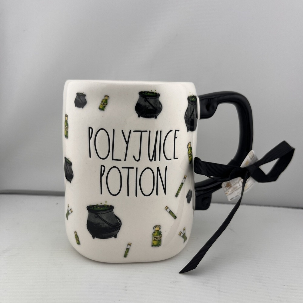 Rae Dunn Harry‎ Potter POLYJUICE POTION Ceramic Mug With Cauldron Wrap Design